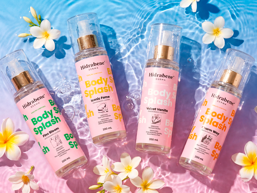 Hidrabene lança linha de body splash com 4 fragrâncias 